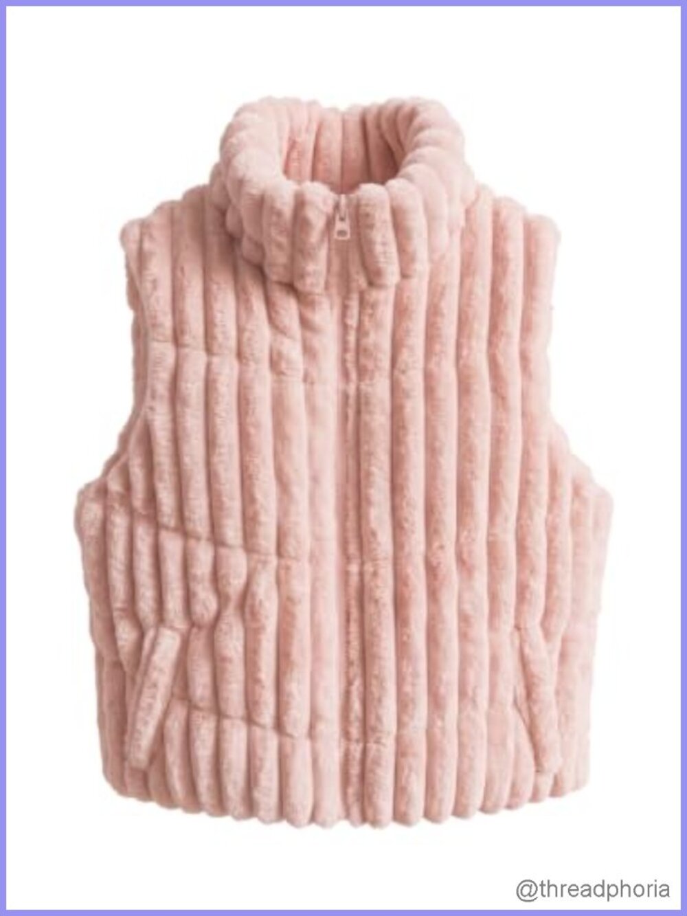 Women's Striped Sleeveless Puffer Vest Full Zip Warm Quilted Outerwear